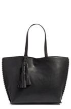 Phase 3 Whipstitch Tassel Faux Leather Tote -