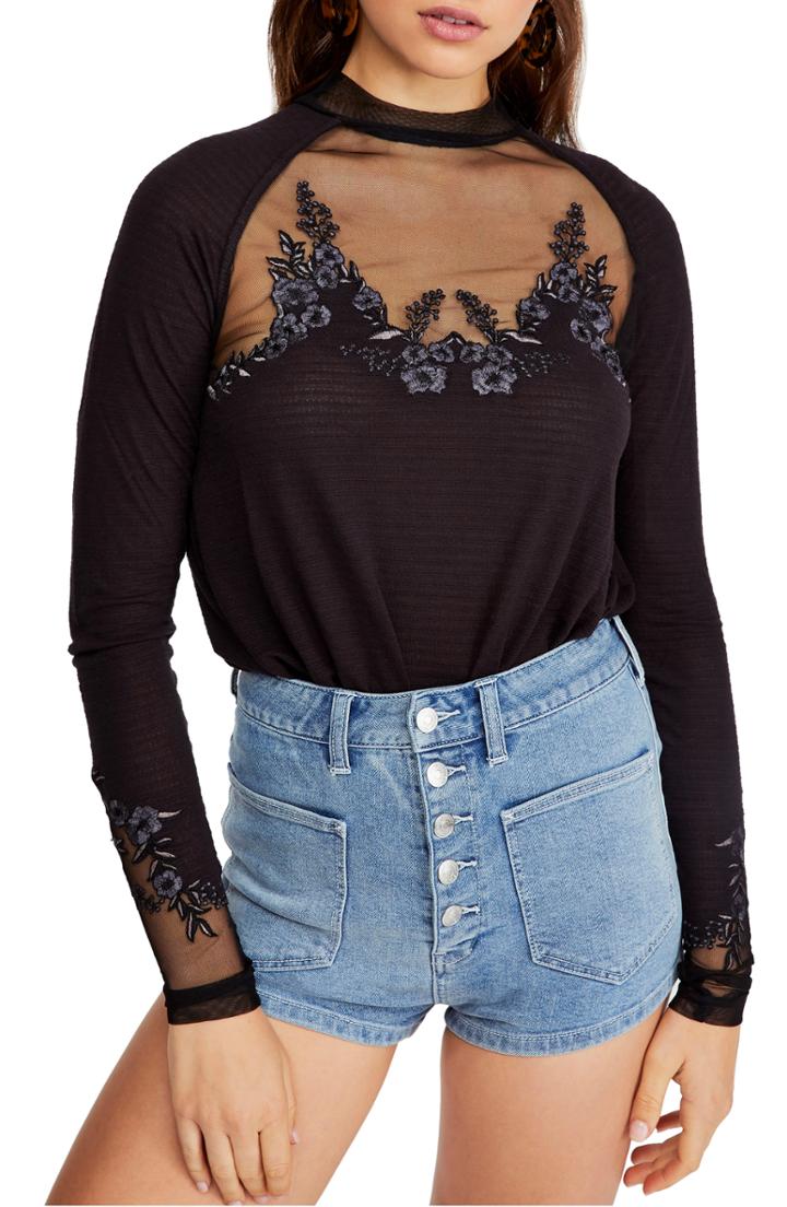 Women's Free People Saheli Top - Black