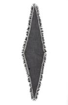 Women's Saint Laurent Fringed Diamond Cashmere & Silk Scarf, Size - Black