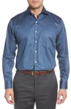 Men's Peter Millar Dark & Stormy Fit Sport Shirt, Size Small - Blue
