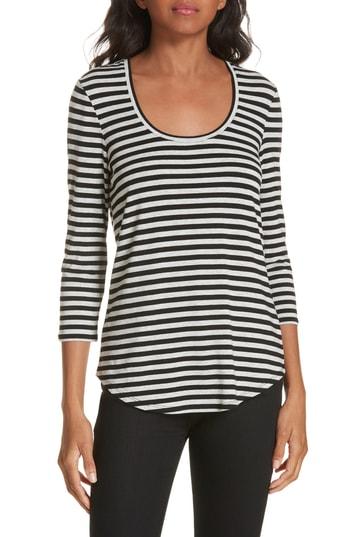 Women's Nordstrom Signature Stripe Top - Grey