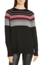 Women's Atm Anthony Thomas Melillo Fair Isle Merino Wool Blend Sweater - Black