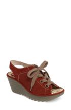 Women's Fly London 'yuta' Platform Wedge Sandal .5-7us / 37eu - Red