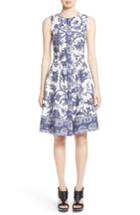 Women's Oscar De La Renta Print Fit & Flare Dress