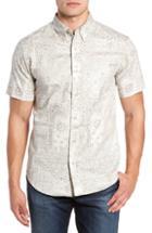 Men's Reyn Spooner Aloha Bandana Fit Sport Shirt, Size Small - White