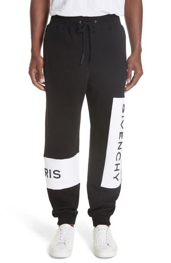 Men's Givenchy Logo Sweatpants - Black