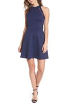 Women's Love, Nickie Lew Illusion Glitter Skater Dress - Blue
