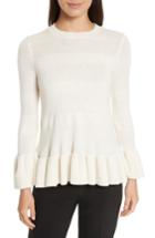 Women's Kate Spade New York Bell Cuff Textured Sweater - Ivory