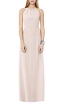 Women's Social Bridesmaids Matte Chiffon Gown - Pink