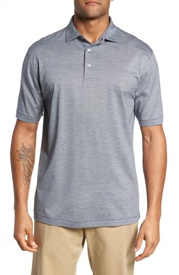 Men's Peter Millar Briarwood Stripe Cotton Polo - Blue