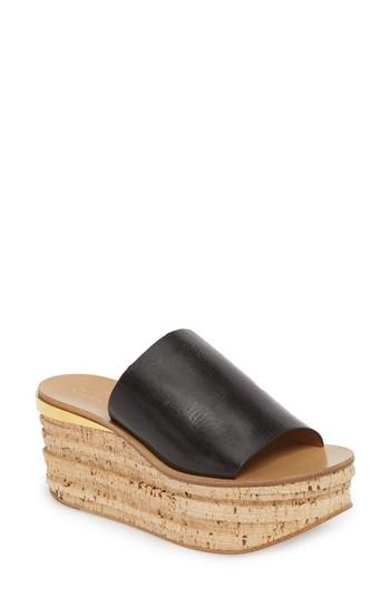Women's Chloe Camille Cork Platform Sandal Us / 35eu - Black