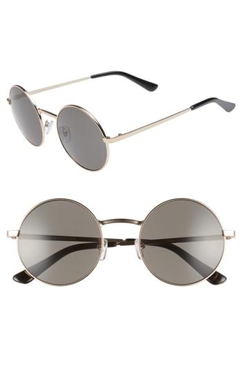 Men's 1901 Burke 53mm Round Sunglasses - Gold/ Green