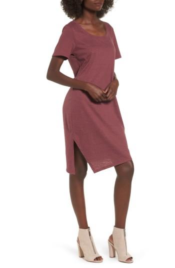 Women's Socialite T-shirt Dress - Burgundy