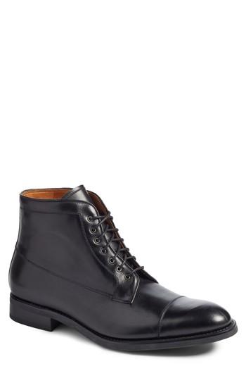 Men's Jack Erwin Chester Cap Toe Boot .5 D - Black