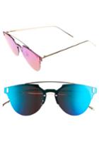 Women's Leith 50mm Mirrored Round Sunglasses -