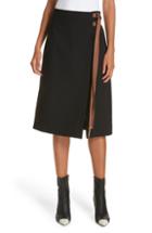 Women's Tibi Anson Stretch A-line Skirt - Black