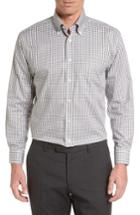Men's Nordstrom Men's Shop Traditional Fit Non-iron Gingham Dress Shirt - 36 - Grey