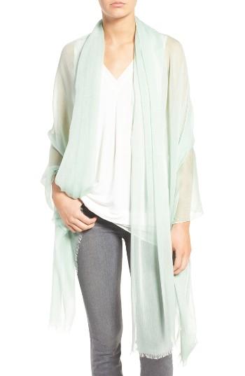 Women's Nordstrom Modal Silk Blend Scarf, Size - Green