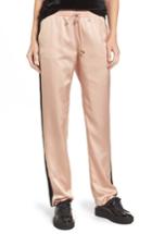 Women's Socialite Satin Track Pants - Pink