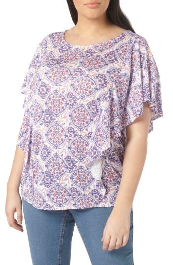 Women's Evans Ruffle Print Top