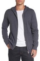 Men's Nordstrom Men's Shop Zip Front Hooded Sweater - Blue