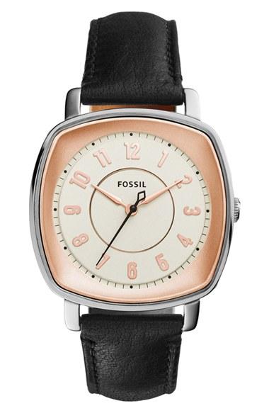 Women's Fossil 'idealist' Leather Strap Watch, 38mm