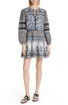 Women's Sea Gemma Contrast Binding Peasant Dress - Blue