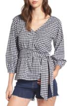 Women's Love, Fire Gingham Wrap Blouse