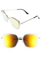 Women's Leith 55mm Square Sunglasses - Gold/ Gold