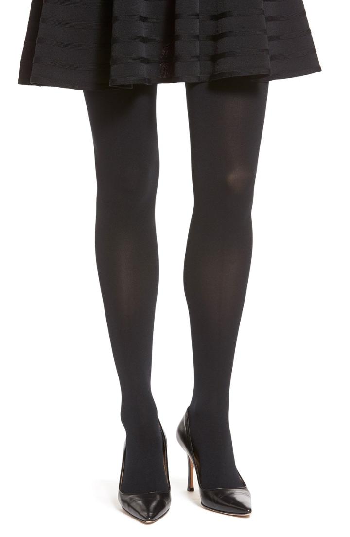 Women's Item M6 Opaque Tights, Size Xl-l1 - Black