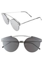 Women's Spitfire Trip Hop 2 55mm Sunglasses - Clear/ Silver Mirror