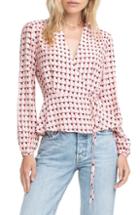 Women's Astr The Label Print Wrap Top - Pink