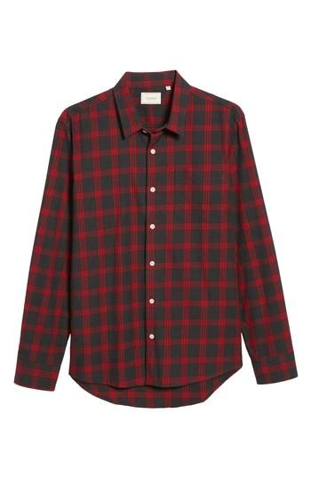 Men's 7 Diamonds Rose Golden Woven Shirt, Size - Red
