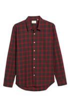 Men's 7 Diamonds Rose Golden Woven Shirt, Size - Red