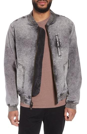 Men's Hudson Regular Fit Bomber Jacket - Black