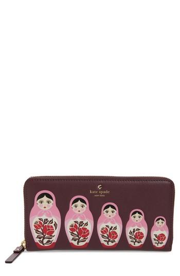 Women's Kate Spade New York Ooh La La Stacking Doll Leather Wallet -