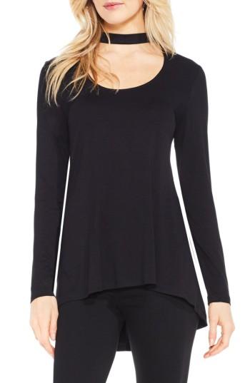 Women's Vince Camuto Mock Choker Neck Long-sleeve Top - Black
