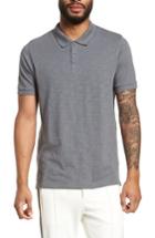 Men's Vince Fit Slub Polo, Size Small - Grey