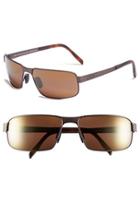 Men's Maui Jim 'castaway - Polarizedplus2' 63mm Polarized Sunglasses - Matte Chocolate/ Hcl Bronze