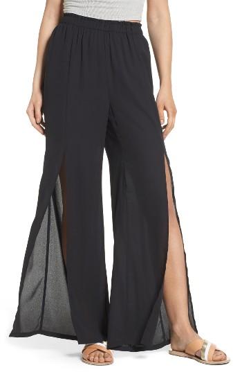Women's Mimi Chica Slit Detail Pants - Black