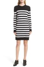 Women's Rag & Bone Lilian Stripe Merino Wool Dress - Black