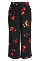 Women's Bp. Side Stripe Floral Print Pants - Black