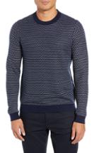 Men's Ted Baker London Malttea Slim Fit Textured Sweater (s) - Blue