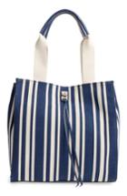 Rebecca Minkoff Darren Stripe Canvas Tote - Blue