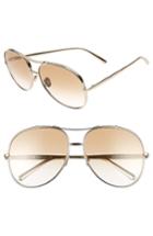 Women's Chloe 61mm Oversize Sunglasses - Gold/ Light Brown