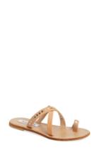Women's Steve Madden Becky Studded Toe-loop Sandal .5 M - Brown