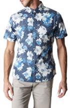 Men's 7 Diamonds Lost In Paradise Slim Fit Floral Sport Shirt - Blue