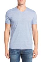 Men's Lacoste Stripe V-neck T-shirt (xxl) - Grey
