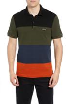 Men's Lacoste Regular Fit Colorblock Pique Polo (s) - Orange