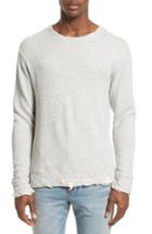 Men's R13 Vintage Distressed Sweatshirt - Grey